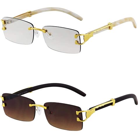 Men's Designer Square & Rectangle Sunglasses 